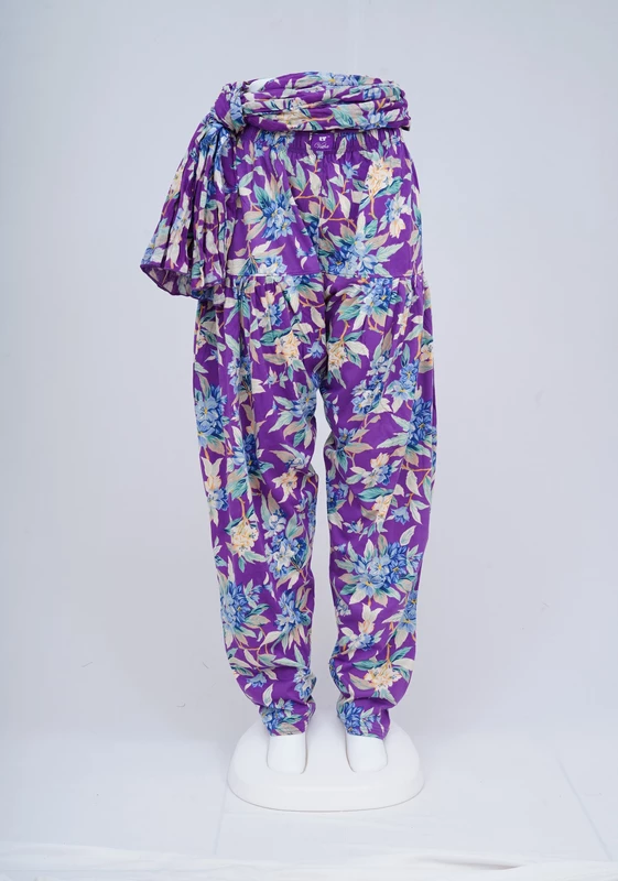 Women Printed Patiyala with Matching Stole 1458-A