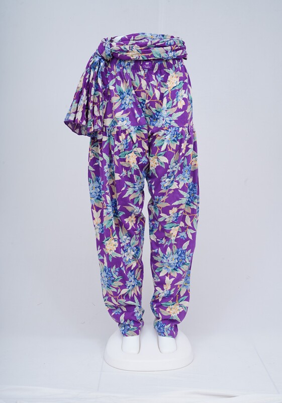 Women Printed Patiyala with Matching Stole 1458-A