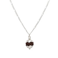 Silver Chain with Rudraksha Pendent