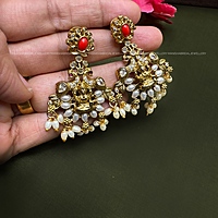 lakshmi chain with pavalam and beads