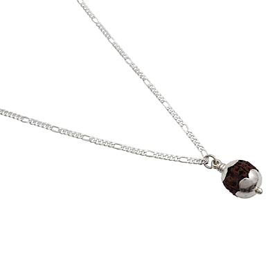Silver Chain with Rudraksha Pendent Silver Chain with Rudraksha Pendent
