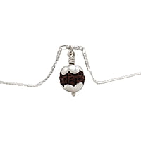 Silver Chain with Rudraksha Pendent