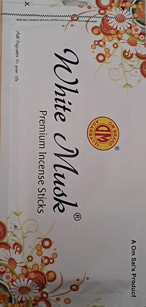 OM SAI AGARBATTI WHITE MUSK 100GM