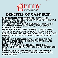 Granny Kitchen Cast Iron Tawa | Pre-Seasoned Heavy Duty Tawa with Silicone Handles