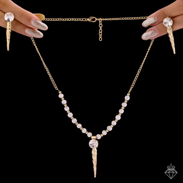 Anti-Tarnish Necklace Set With Earrings