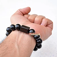 14MM Black Ebony Wood Karungali Designer Bracelet 100% Original