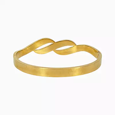 Elegant Intertwined Rhinestone Bangle Bracelet