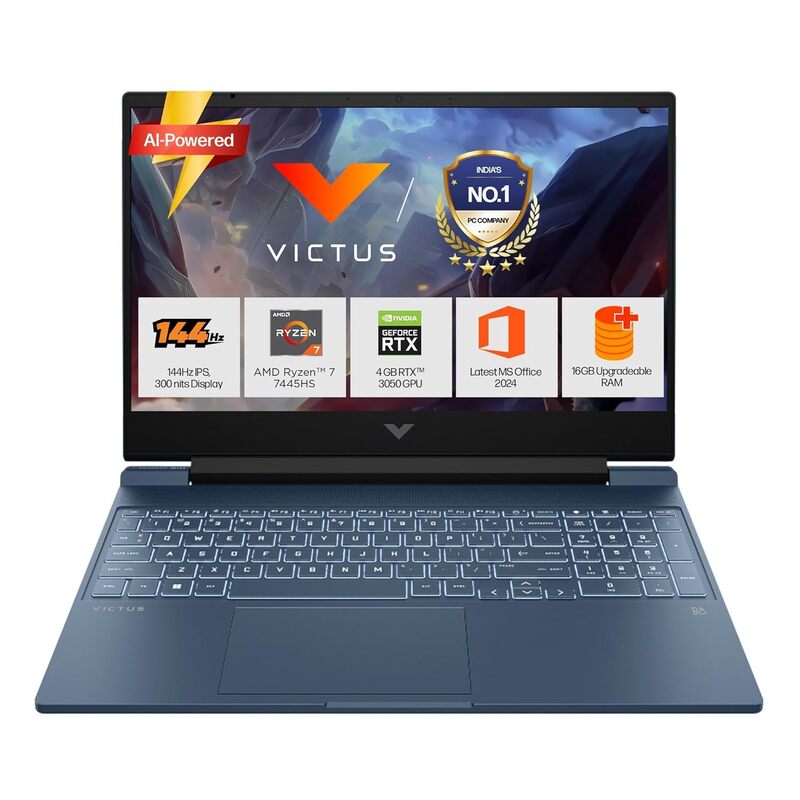 HP Victus Gaming Ryzen7/16GB/512GB - 1 Year