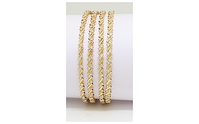 Gold Plated Bangles stone For Women & girls Set Of 1(2024007)