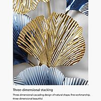 DAD Framed Ginkgo Leaf Metal Wall Art - Size (15x2x16 Inches) Set of 2