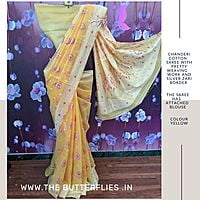 CHANDERI  COTTON SILK SAREE MLNSCDS22903