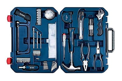 Bosch All-in-One 108 Pieces Hand Tool Kit (Blue, Hard case)