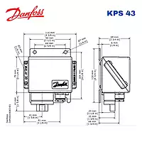 danfoss-kps-43-industrial-pressure-switch-Dimensional-drawing