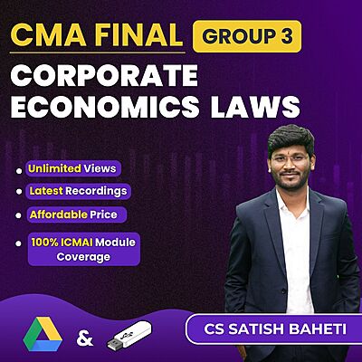 CMA Final Corporate Economic Laws (Group 3) By CS Satish Baheti CMA Final Corporate Economic Laws (Group 3) By CS Satish Baheti