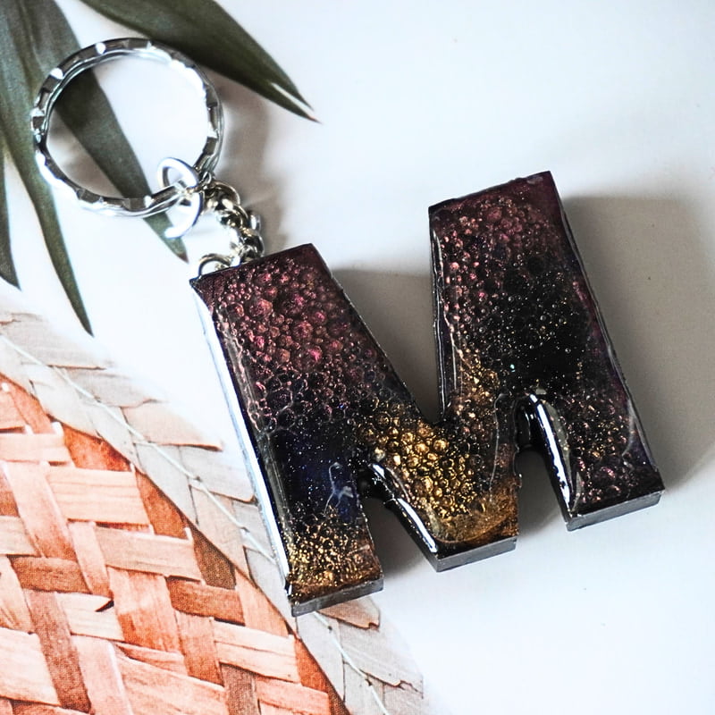 'M' COSMIC EFFECT LETTER KEYCHAIN 'M' COSMIC EFFECT LETTER KEYCHAIN
