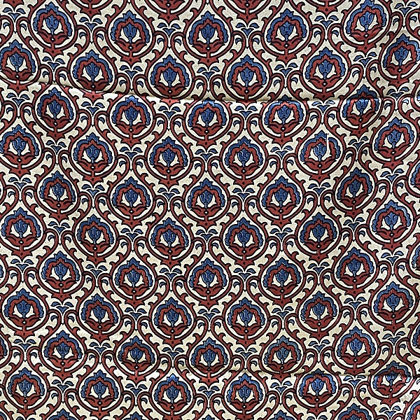 Mashru Silk Ajrakh Print #15