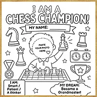 I Am a Chess Champion – Colour & Frame Kit