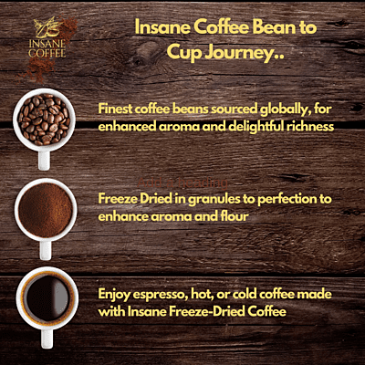 Insane Coffee Freeze Dried Triple Nut 50 Grams