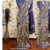 Pure Geecha Tusser Silk Saree YBRSTUS20289