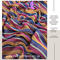 PURE  LINEN SAREE GSSSLIN22895