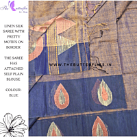 SILK LINEN SAREE  MKTSLIN23614