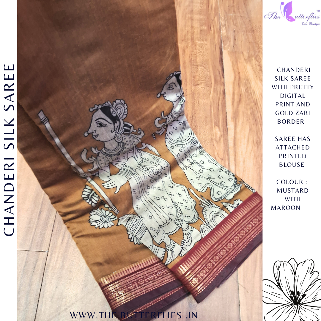 CHANDERI SILK SAREE RJASCDS24206