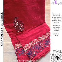 PURE CHANDERI SILK SAREE DCMSCDS24559