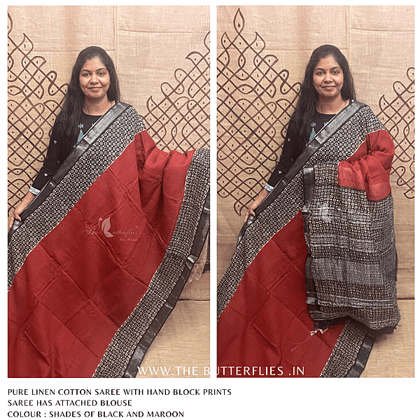 LINEN COTTON SAREE ssgSLIN24650