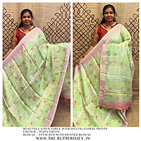PURE LINEN SAREE YBRSLIN22247