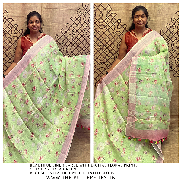 PURE LINEN SAREE YBRSLIN22247