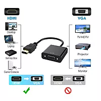 HDMI Male to VGA Female Converter Adapter for Computer, Desktop, Laptop, PC, Monitor, Projector, HDTV, Media Players, Xbox