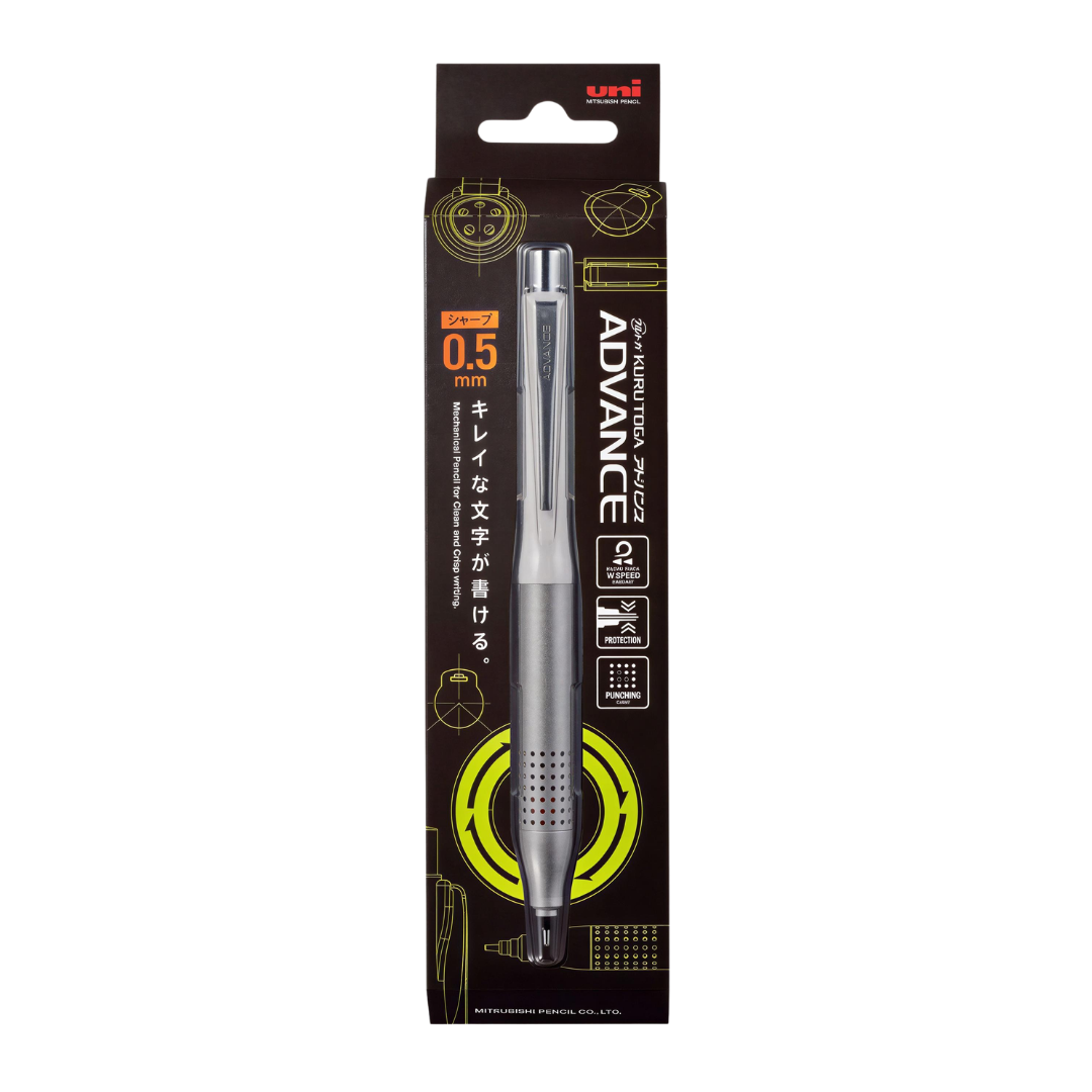 Mitsubishi Pencil | Mechanical Pencil | 0.5mm | Kurutoga Advance | M5-1030 1P | White