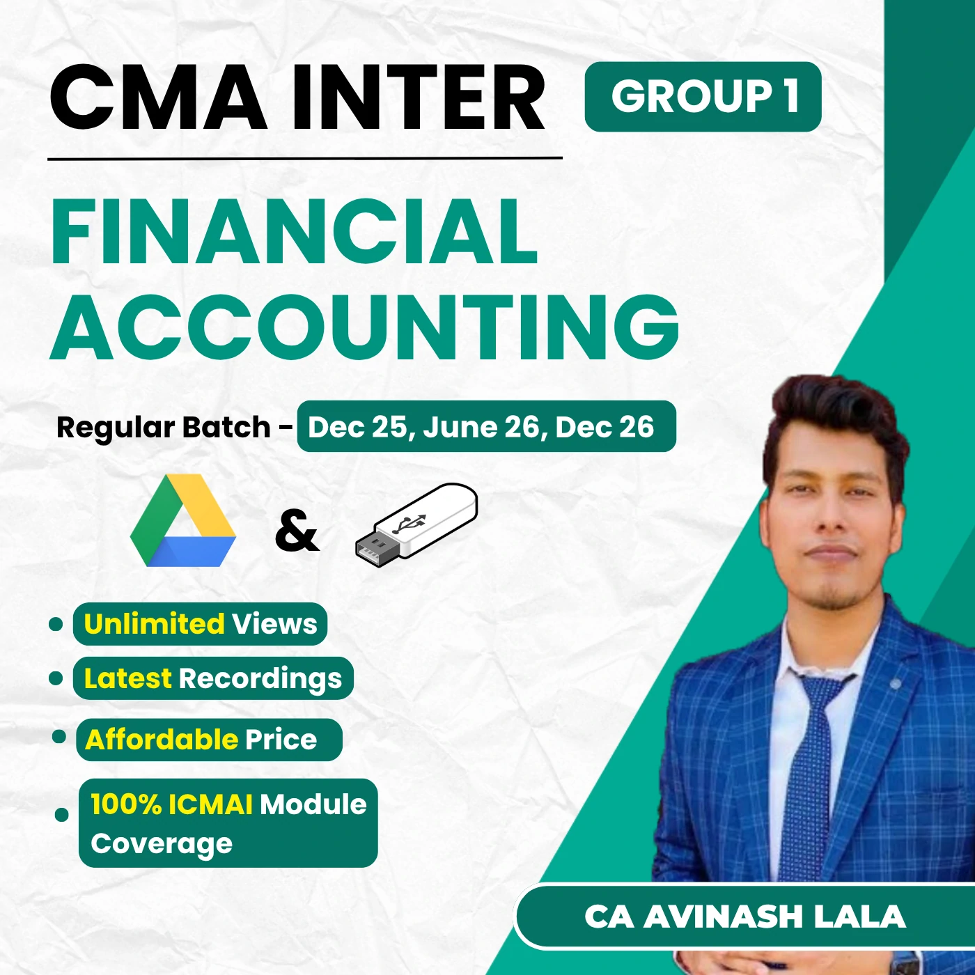 CMA Inter Financial Accounting (Group 1) By CA Avinash Lala
