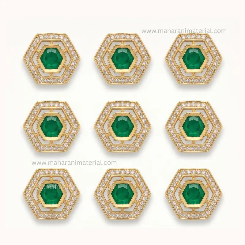 Diamond Kundan Hex
