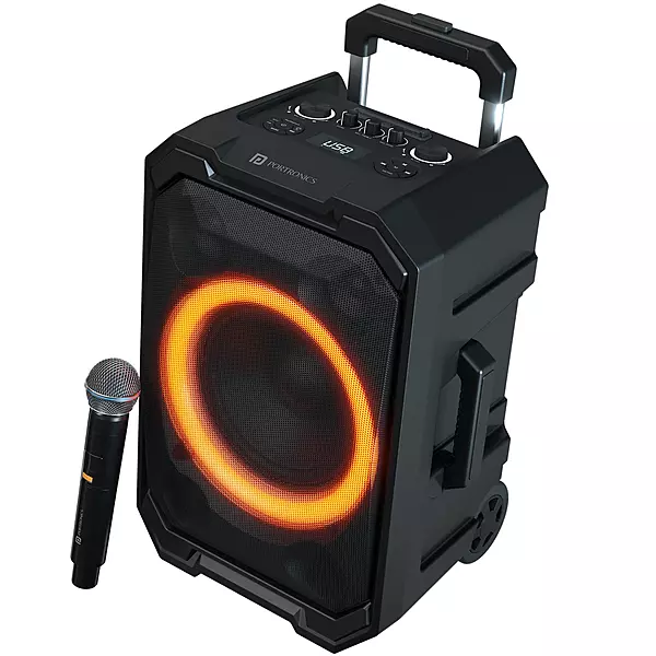 Iron Beats II Wireless Bluetooth Party Speaker | Karaoke Mic Include  | 1 Year Warranty