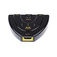 4K Ultra HD HDMI 3×1 Switch – Pigtail Design with 50cm HDMI Cables
