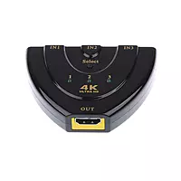 4K Ultra HD HDMI 3×1 Switch – Pigtail Design with 50cm HDMI Cables