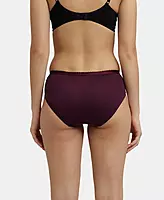 Jockey High Coverage Super Combed Cotton Hipster With Ultrasoft Exposed Waistband and StayFresh Treatment - Dark Assorted (Pack of 3) - 1523