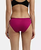 Jockey Medium Coverage Super Combed Cotton Bikini With Exposed Waistband and StayFresh Treatment - Dark Assorted (Pack of 3) - 1525