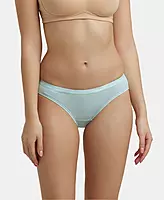 Jockey Medium Coverage Super Combed Cotton Bikini With Exposed Waistband and StayFresh Treatment - Light Assorted (Pack of 3) - 1525