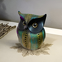 Eelika Multicolor Classic Owl Showpiece for Home Decor – 6 Inch - Resin