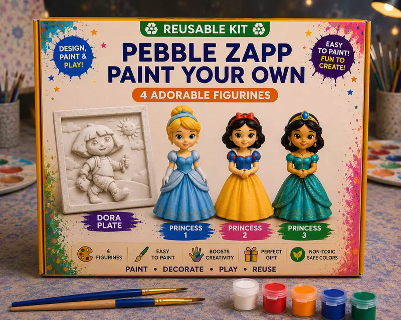 Reusable Dora Keepsake Plate & Princess Set DIY Painting Kit