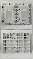 White aluminium diecast outdoor LED cabinet 960 x 960 mm, Type E lot 3, back service – Lumina