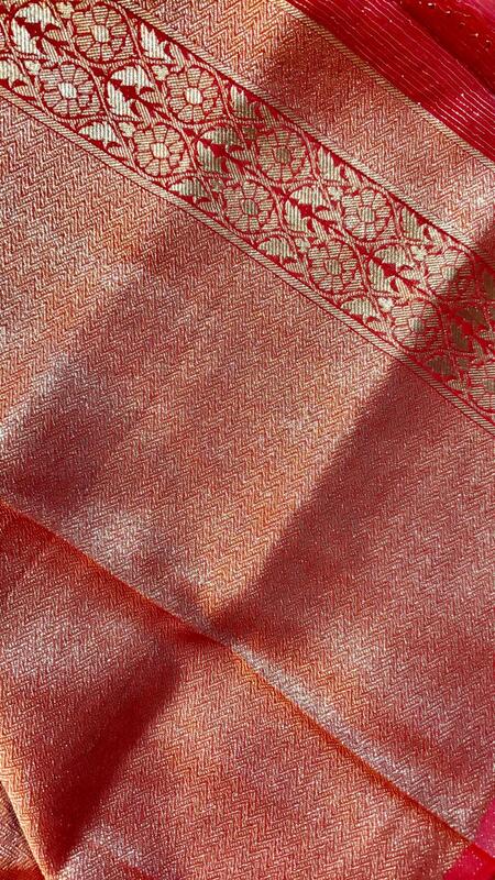 Banarasi semi crepe silk saree