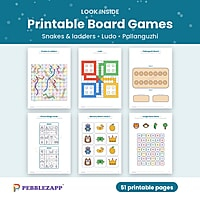 Printable Board Games for Kids – Family Game Pack – 51 Pages