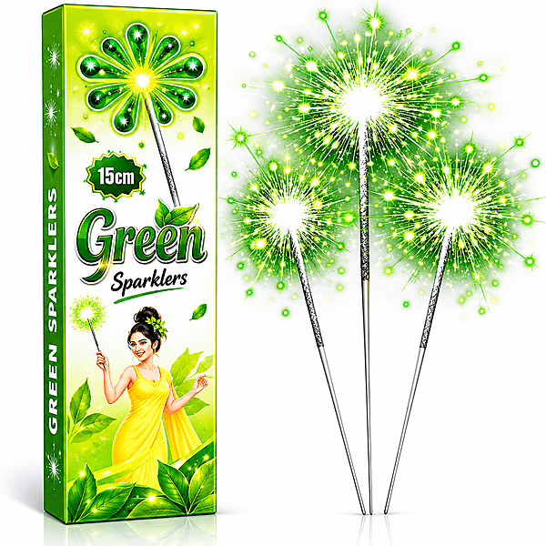 15CM - Green Sparklers