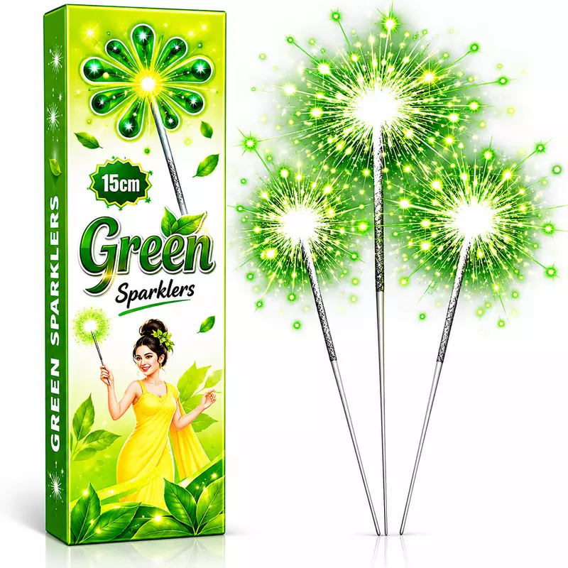 15CM - Green Sparklers