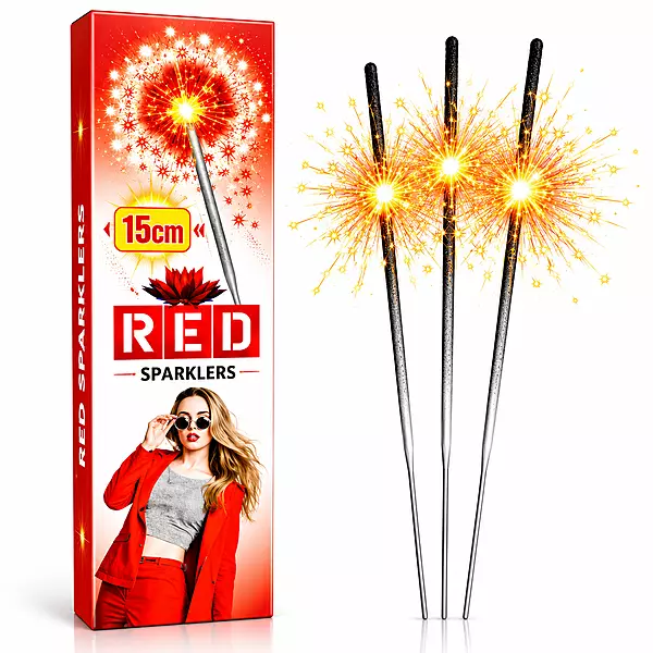 15CM - Red Sparklers
