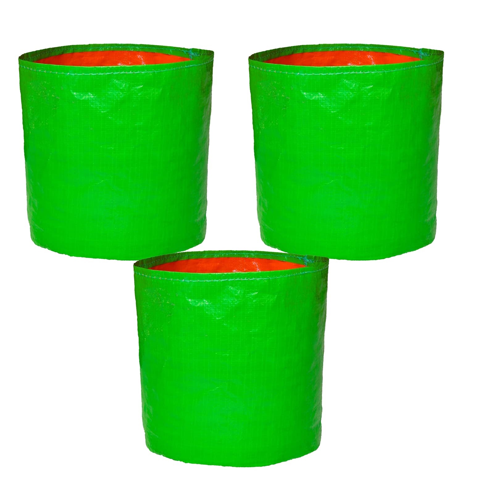 HDPE UV Plant Grow Bags, 12 x 12 inch,  Green, for Terrace Gardening and Fruit Plants(MultiPack)