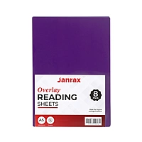 Pack of 8 A5 Plain Purple Dyslexia Overlay Reading Sheets â€“ PET Material, Rounded Corners